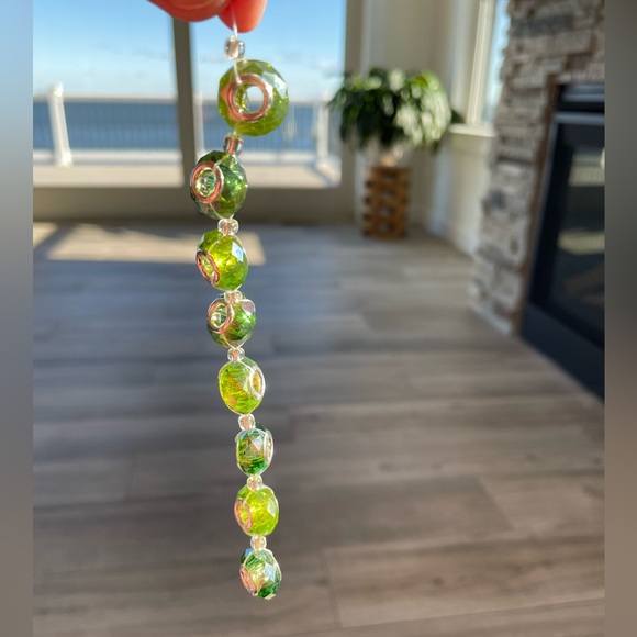 Mixed Green Multi Faceted Glass Bead Rondelles for Jewelry Craft Making - Picture 3 of 7